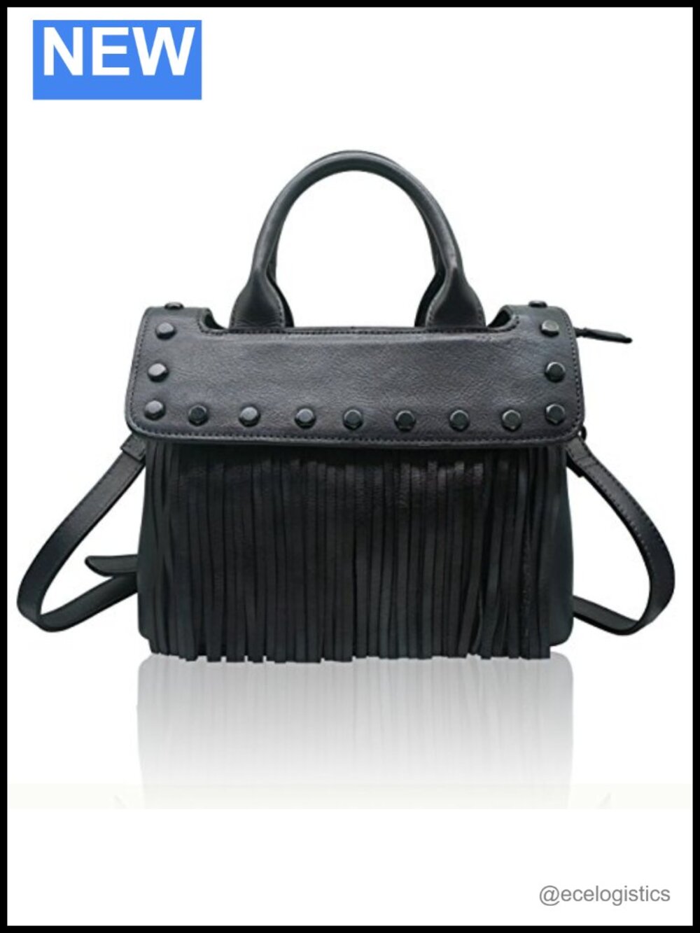 Genuine Leather Tassel Satchel Crossbody Bag Tote Handbag